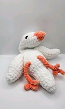 Crochet Silly Goose Handmade Stuffed Animal 13 Inches Long