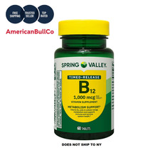 Spring Valley Vitamin B12 1000 mcg Timed Release Energy Tablets 60 Ct