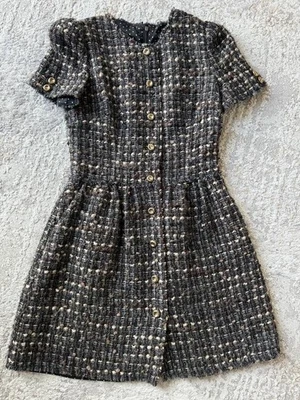Women Dolce&Gabbana Dress Grey Acrylic S - Bild 1 von 4