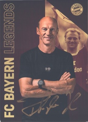 Hansi Pflügler  Autogrammkarte  10x15cm FC Bayern München Legende Munich Legends
