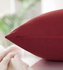 PiccoCasa 2 Pcs Waterproof Throw Pillow Covers, Decorative Red 20x20