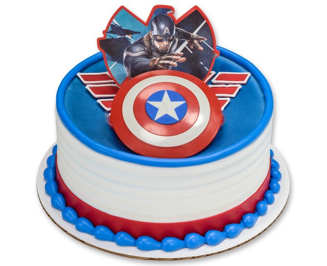 3d Cake Topper Captain America The Winter Soldier W Shield