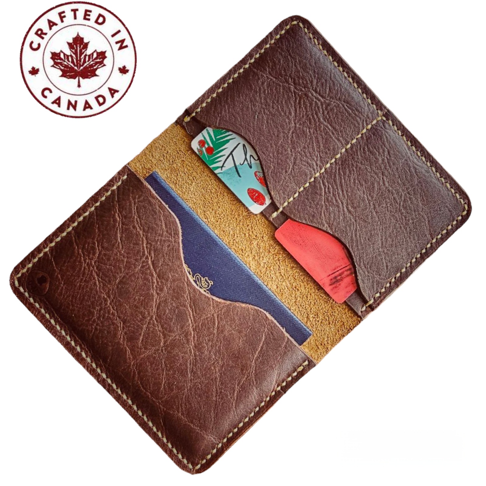 Handmade Leather Passport Holder and Travel Wallet