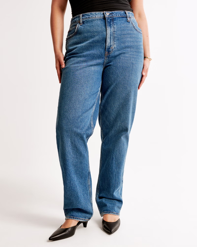 Abercrombie Fitch Jeans Women 36 Curve Love 90s Straight Ultra High Rise Size 18 - Picture 7 of 12
