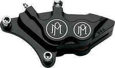 Performance Machine Contrast Cut Black Left Caliper for 2000-up Harley 11.5 R...