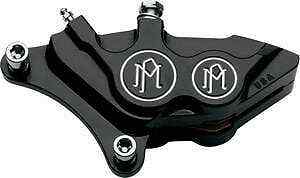 Performance Machine Contrast Cut Black Left Caliper for 2000-up Harley 11.5 R... - Picture 1 of 2