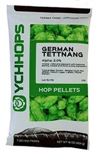 HOPS TETTNANG HOP PELLETS 1LB FOIL NITRO FACTORY PACK HOME BREWING BEER KIT MR