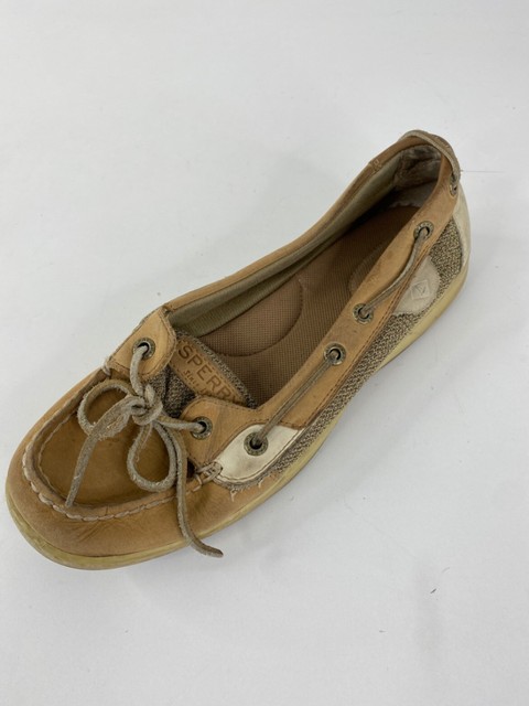 sperry leather slip on