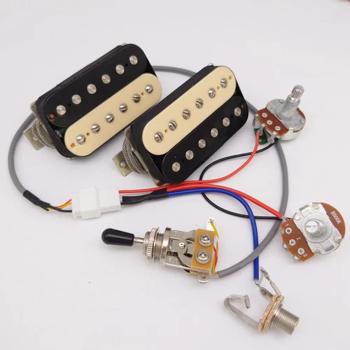 For Gibson Guitar Pickup Classic 57 Bridge&Neck Alnico II Pickup 2C 1V1T Harness