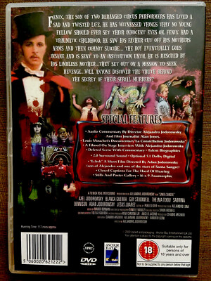 Santa Sangre Jodorowsky UK PAL 2 DVD Anchor Bay LIMITED Edition