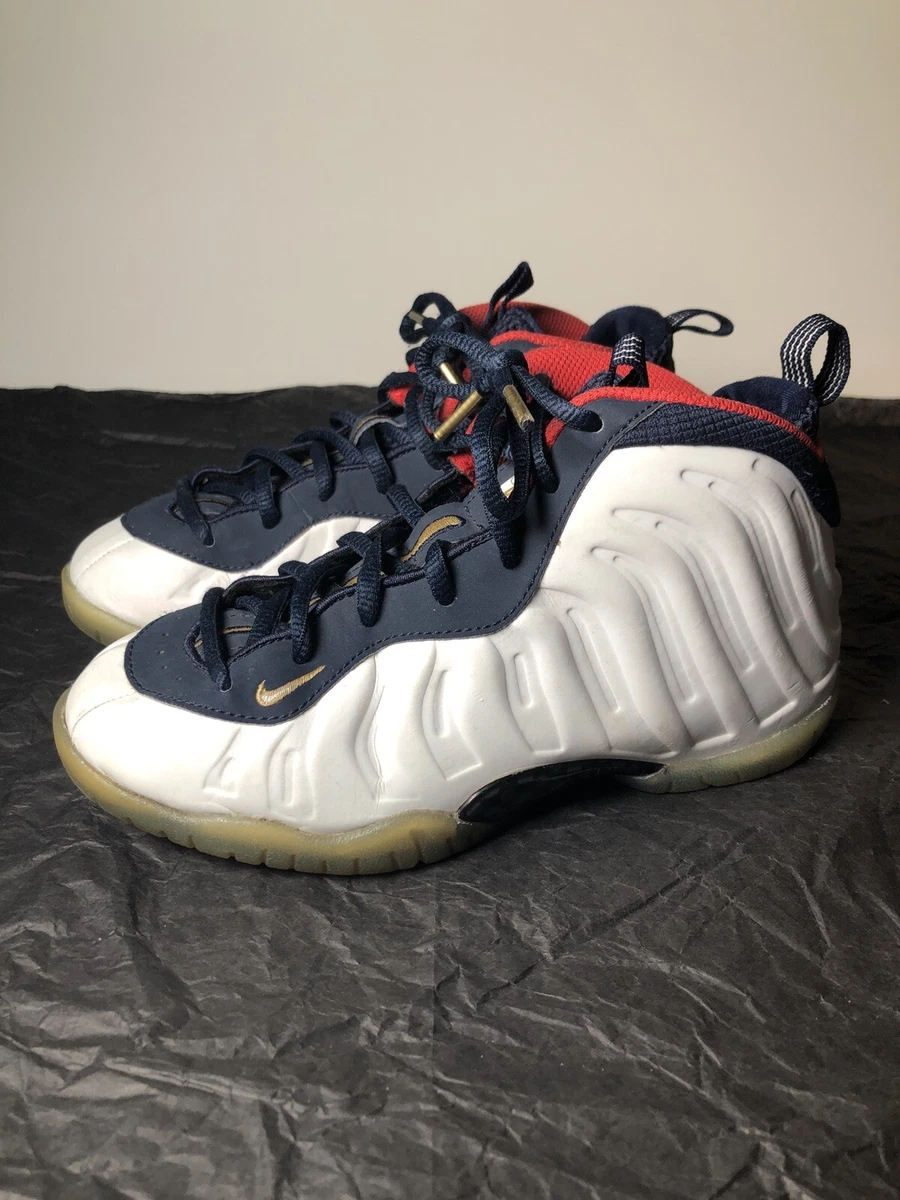 Nike Little Posite One Foamposite Olympic USA Youth Boys Size 2.5