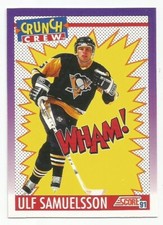 ULF SAMUELSSON 1991-92 SCORE CRUNCH CREW CARD NEAR MINT CONDITION