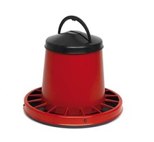 MANGIATOIA A TRAMOGGIA CON ANTISPRECO DA 3 KG IN PLASTICA PER POLLI GALLINE