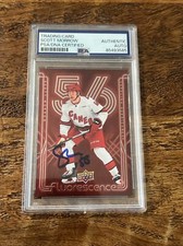 Scott Morrow IP Signed UD Fluorescence RC Card PSA DNA Slab Hurricanes Auto