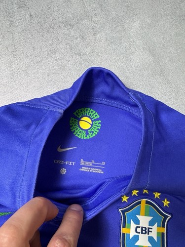 Nike Brazil 2022 Soccer Jersey Boys Size XL Blue Football - Picture 9 of 16