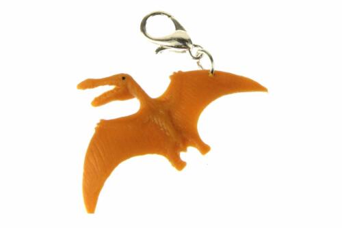 Dinosaur Pteranodon Charm Dino Flyer Pterosaur Miniblings Rubber Light Brown