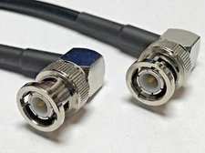 BNC Male Angle to BNC Male Angl ACI100 Low Loss Coax Cable 50ohm Pick Length Lot