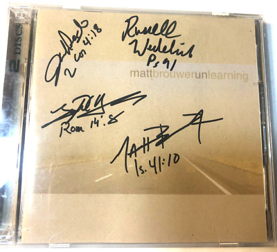 Matt Brouwer Unlearning  (CD & DVD 2007 Black Shoe) Signed Autographed Christian