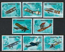Rwanda - 1978 8v. MNH History of Aviation Aircraft Planes