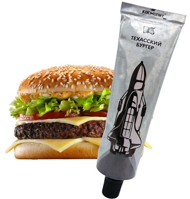 Texas Burger Space Food Beef Cheeseburger Russian Astronaut Food MRE Hiking R...