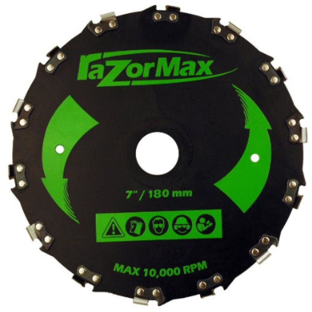 RazorMax 7" Chainsaw Tooth Brush Cutter Blade - 1" Arbor