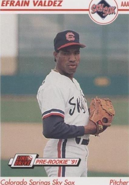1991 Line Drive Pre-Rookie - Efrain Valdez #96 - 1 of 1