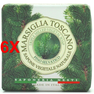 6 X Nesti Dante Toskanische Kiefer Marseille Seife 200 Gr