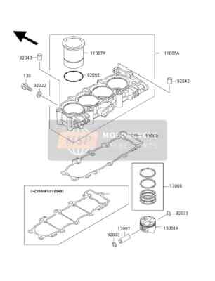 KAWASAKI ZX6R ZX-6R PISTON AND RINGS STANDARD PISTON X 1 AS SHOWN