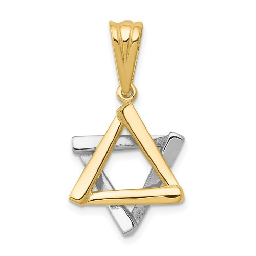 14k Two Tone Yellow Gold Jewish Jewelry 