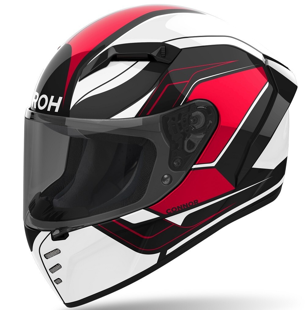 CASCO INTEGRALE 22.06 AIROH CONNOR DUNK RED WHITE GLOSS  TG XS