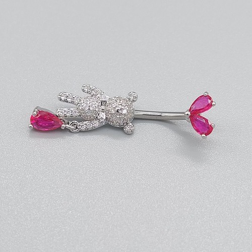 Belly Bars Button Piercing Bar Dangle Navel Body Jewellery Gem Ring Silver Gift - Picture 5 of 7