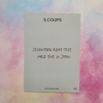 SEVENTEEN RIGHT HERE JAPAN Photo card TOUR Official Merchandise MD