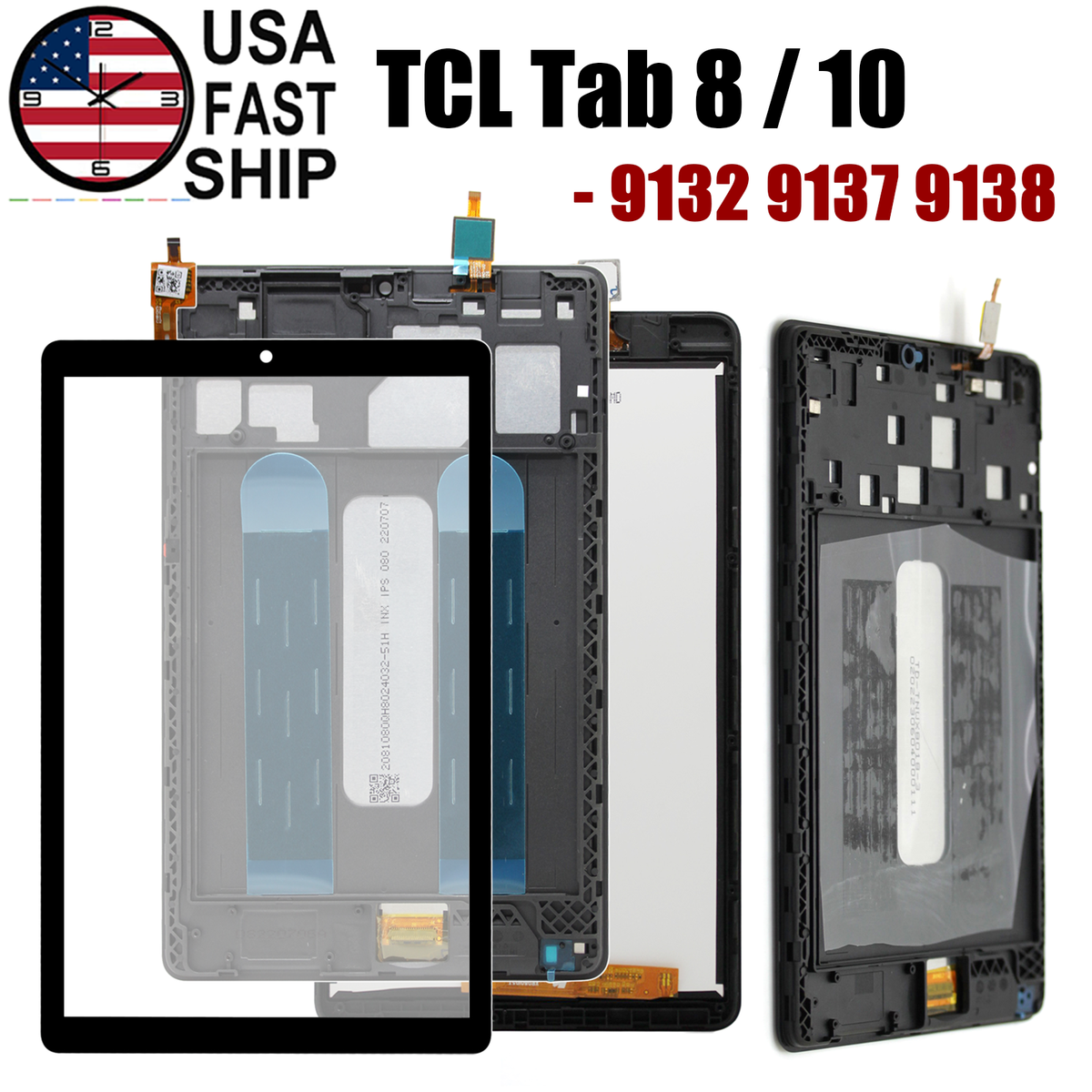 D71/NB W11 i7 8GB 3TB BD HDMI Office 即使用 Digitizer LCD Touch Screen Frame For TCL Tab 8 4G 9132 / 8