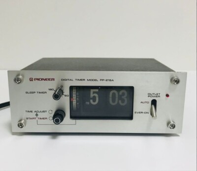 Réveil Numérique Pioneer PP-215A, Fin Métal Argent, Années 70, Avec Timer, Occasion (lampe HS)