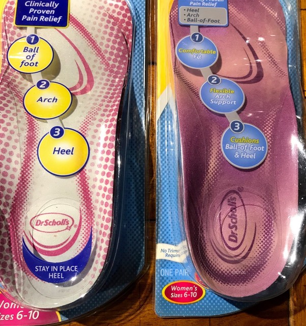 Dr.Scholl's ORTHOTICS FOR WOMEN SIZE 610 / 2 PACKAGES TWO
