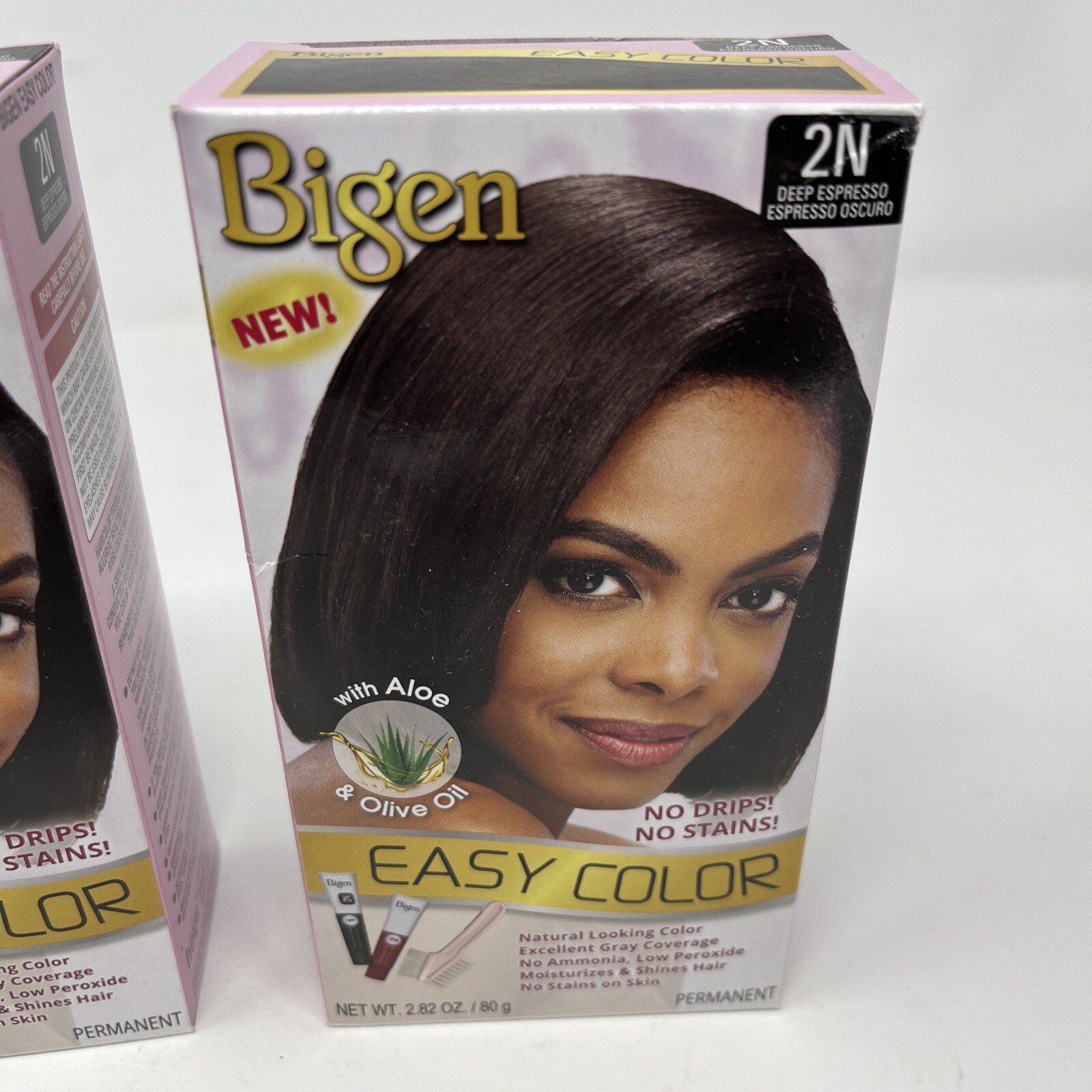 Bigen Easy Color hair Dye #2N Deep Espresso Kit - 2 PACK.  Free Shipping.