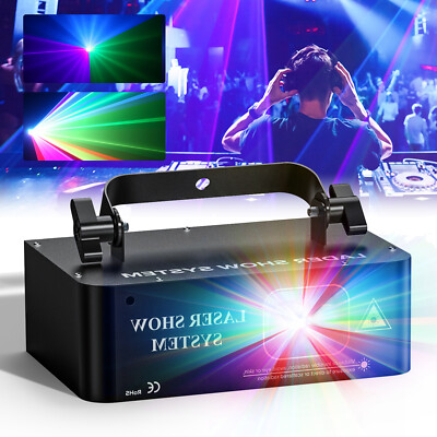 DMX-512 10CH Stroboskop Laser Beam Projektor LED DJ Disco Lichteffekt Partylicht