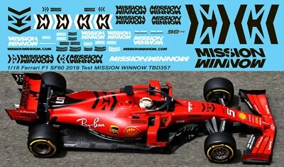 TBDECAL&MODELS 1/18 Decals per Ferrari SF90 2019 Test Mission Winnow TBD357