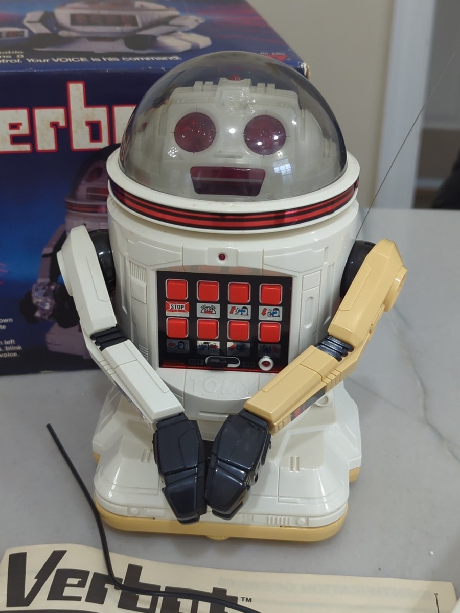 TOMY VERBOT ROBOT REMOTE CONTROL TOY FIGURE VOICE COMMAND