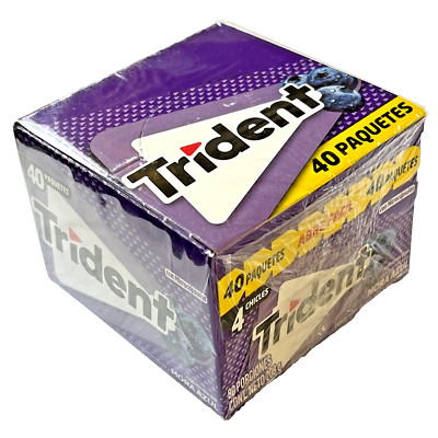 Trident Gum Blueberry flavor 1 box with 40 parquets