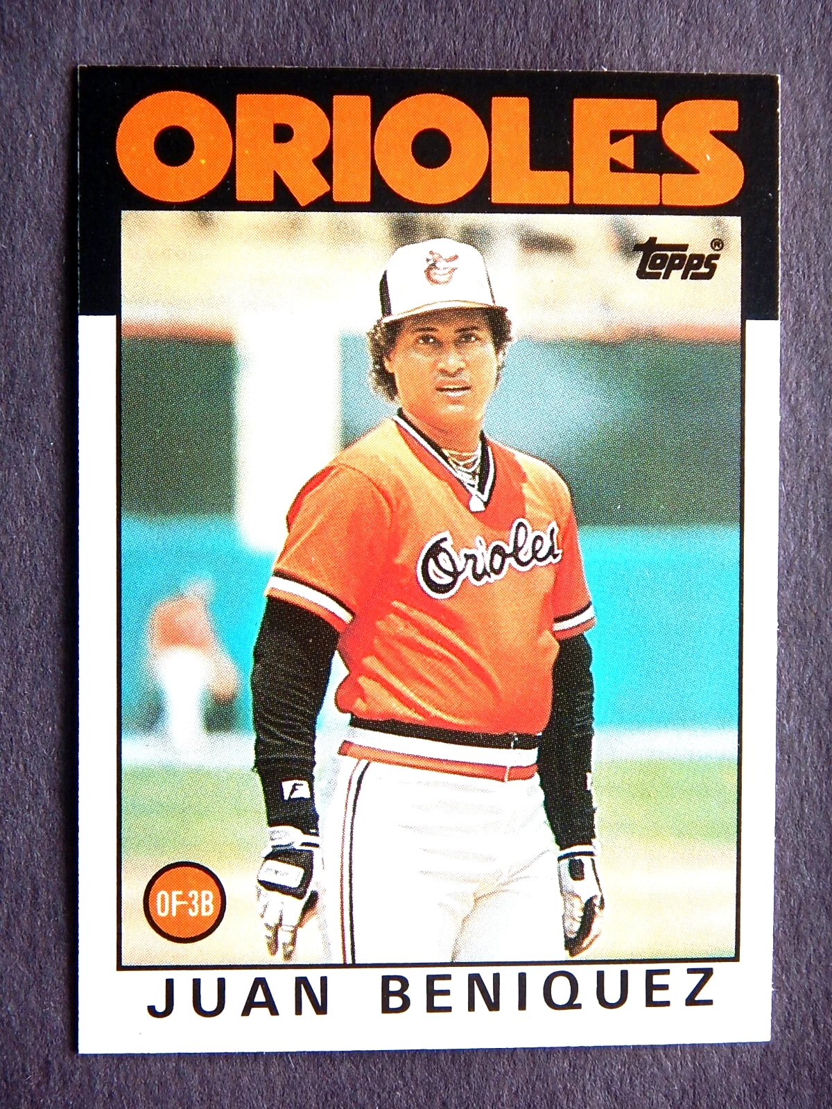 Juan Beniquez #8T Topps Traded 1986 Baseball Card (Baltimore Orioles)