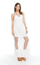 CHASER White Knotted Long Maxi Dress Size XS NWT $114