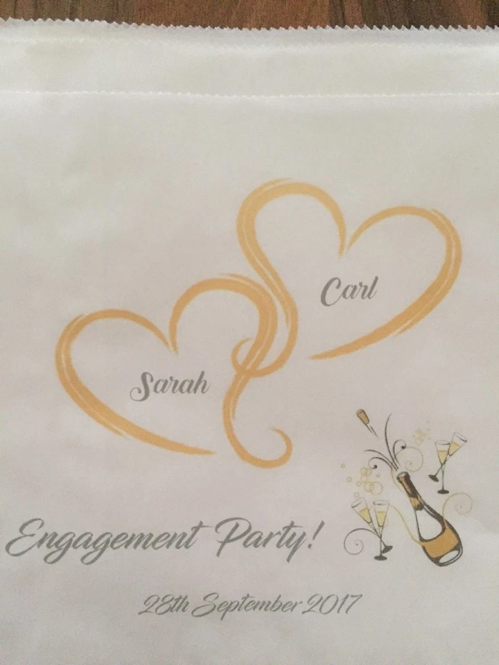 Bolsas de compromiso dulces y pasteles personalizados Foto 2 de 2