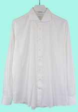 SUITSUPPLY Egyptian Cotton Extra Slim Fit Formal Shirt Men's 44/17 1/2 White