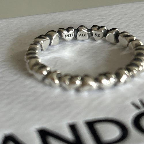 Authentic Pandora ๐ Stackable ring ๐Forever Love Heart ๐ Size 52 ๐ 925 ALE - Picture 4 of 15