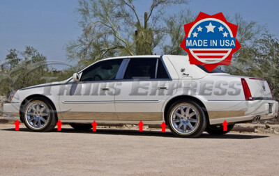 CADILLAC CHROME ROCKER PANEL TRIM MOLDING 2PC W/5YR WRNTY+FREE - Foto 2