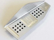 Rennline Aluminum Dead Pedal Rubber Grip Silver Fits Porsche 991991.2981718