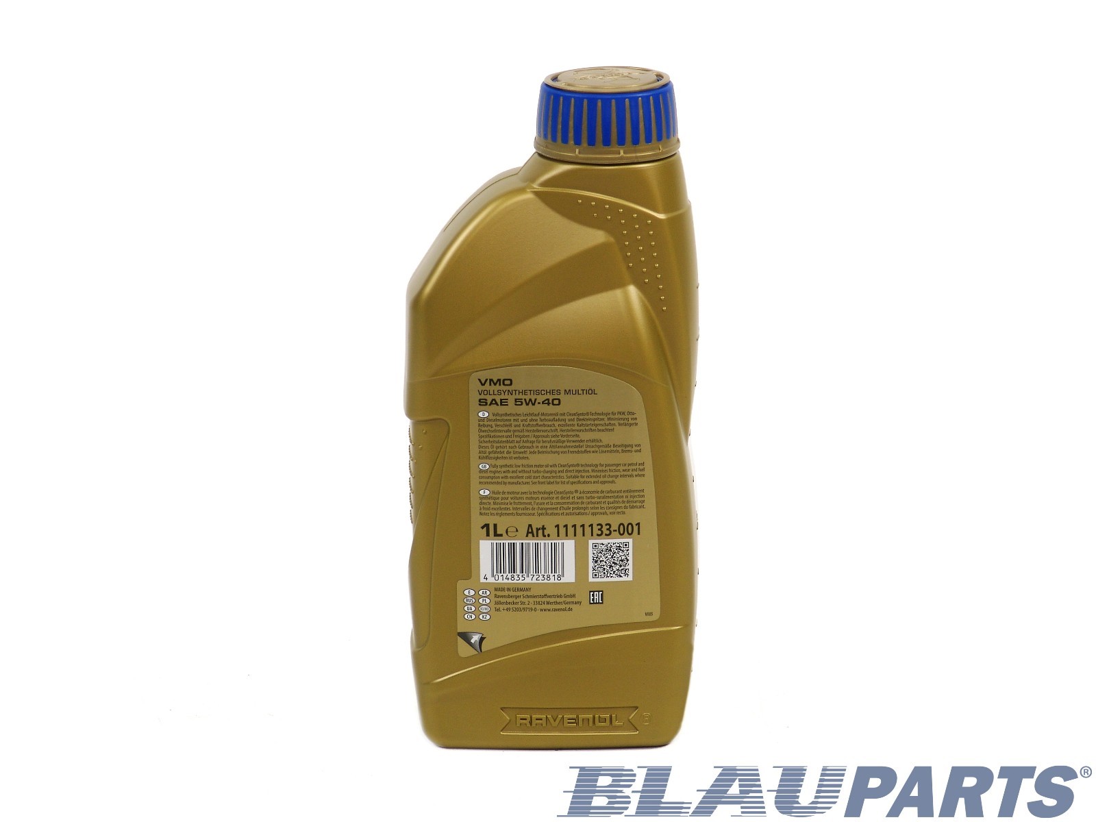 RAVENOL VMO 5W40 Motor Oil VW 502 00, 505 00, 505 01, MB 229.31