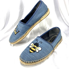 Sam Edelman Circus Women's Leni 6 Espadrille Size 8.5M Blue Queen Bee Slip On