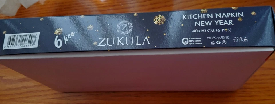 Set of 6 Festive  Bull Kitchen Napkins 100% Cotton 40x60 CM Zukula ~ New  - Image 4 of 4